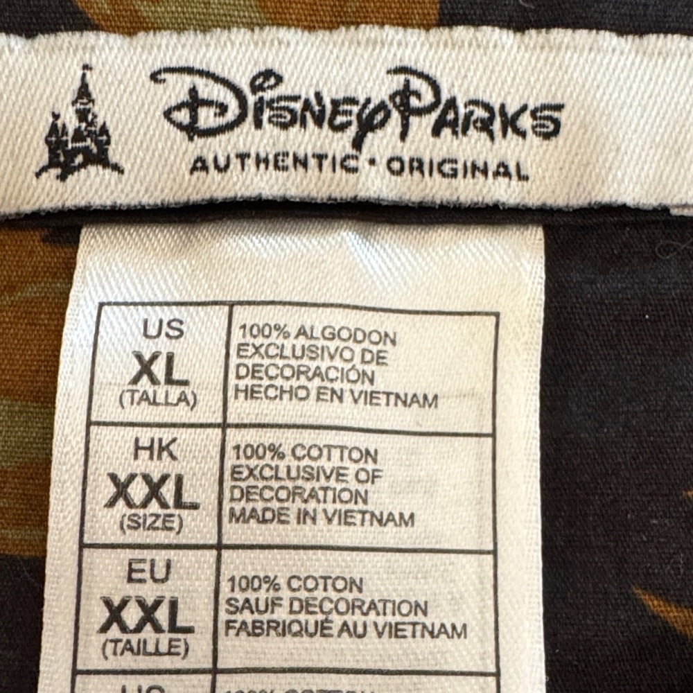 Disney Parks Black and Gold Button Down Shirt - Picture 5 of 5